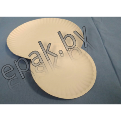 Круглая бумажная тарелка  150 мм