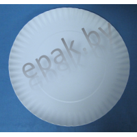 Бумажная круглая тарелка  230 мм
